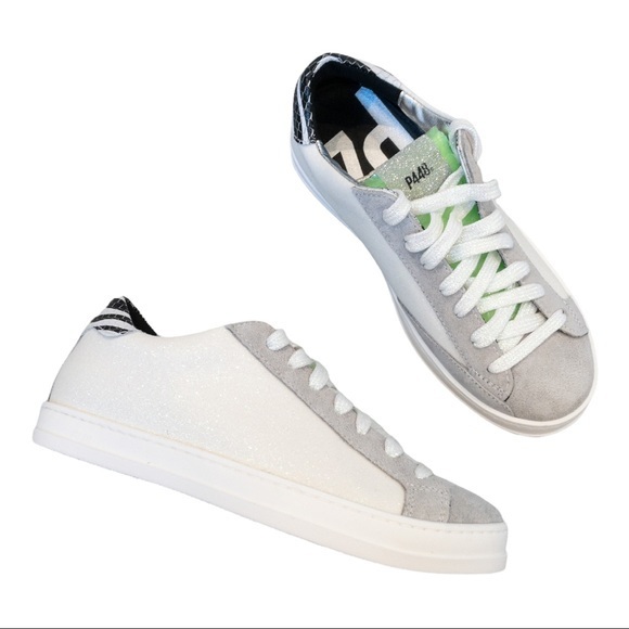 P448 John Sneaker - Glitter / Green Bubble Wrap Tongue - Size 36 - Picture 1 of 7